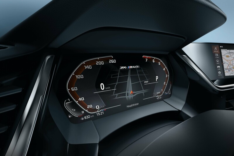 Das virtual Cockpit eines BMW Z4 M40i mit M Performance.